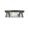 Z-Lite Cape Harbor 4 Light Flush Mount, Matte Black & Clear 491F4-MB - alternate 5